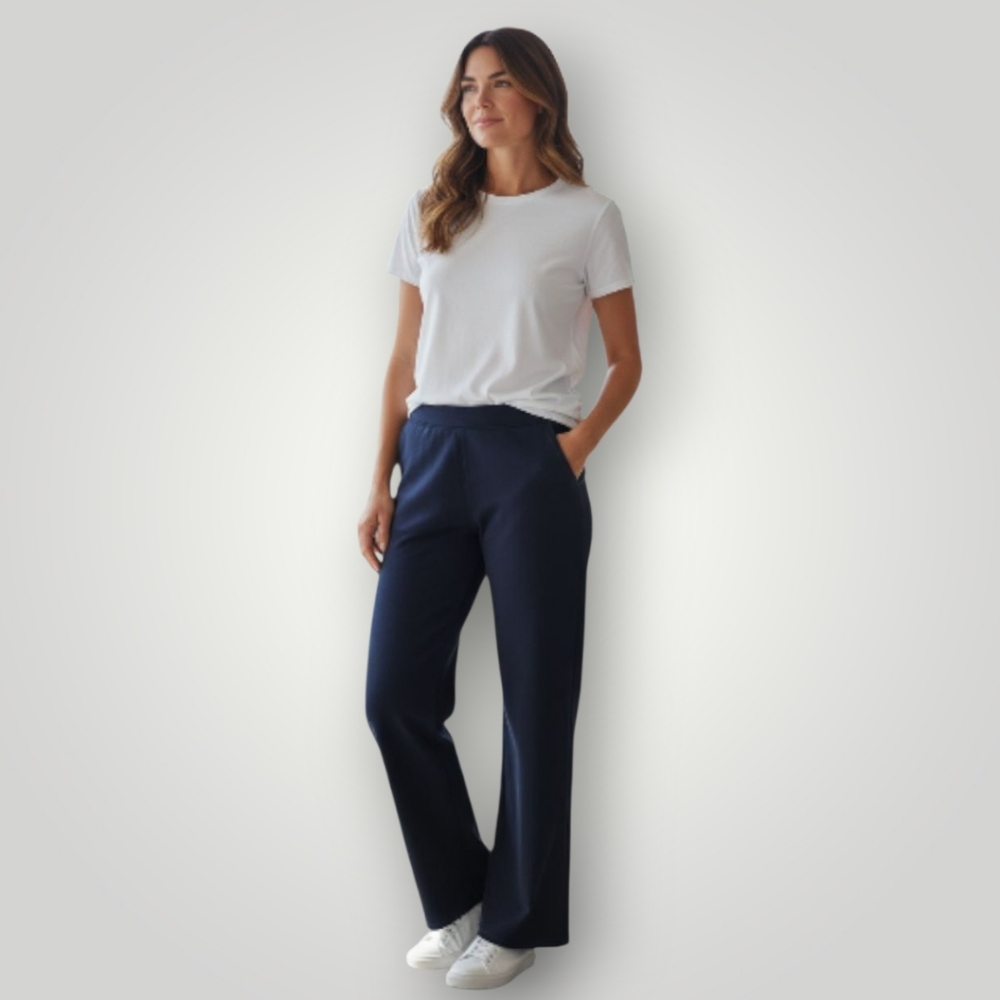 Vineyard Vines Nautical‎ Navy Salesmen Wide Leg Terry Trousers Large Comfy Pants